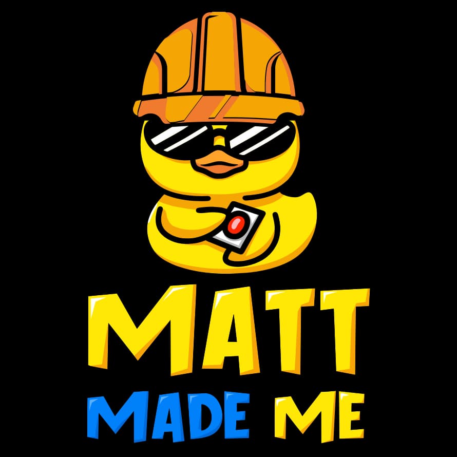 MattMadeMe.com construction duck logo