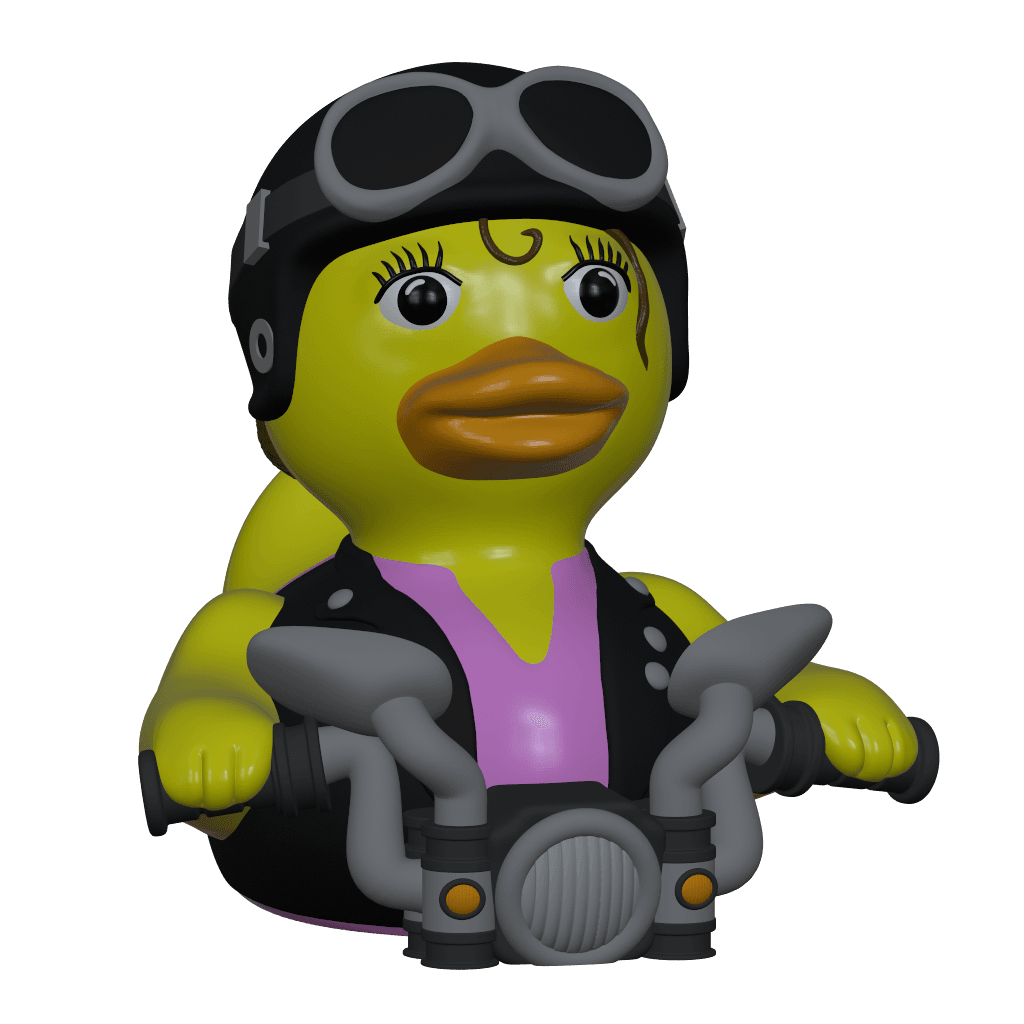 Female Biker Duck